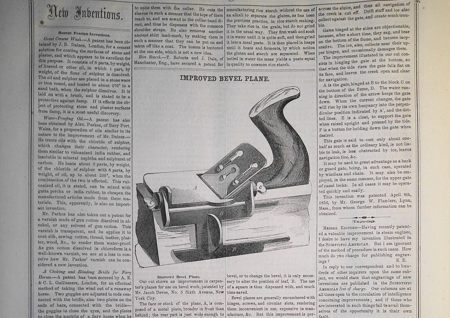 Scientific American, June 14, 1856. Foucault - Motion and Heat; Ballooning, etc