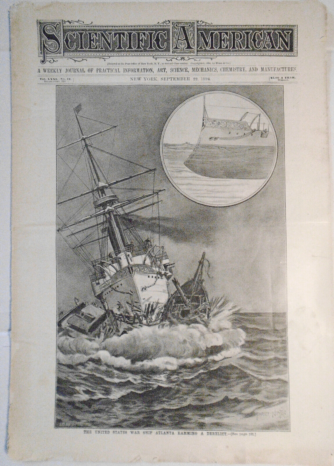 Scientific American - September 22, 1894 - Complete Original Issue.