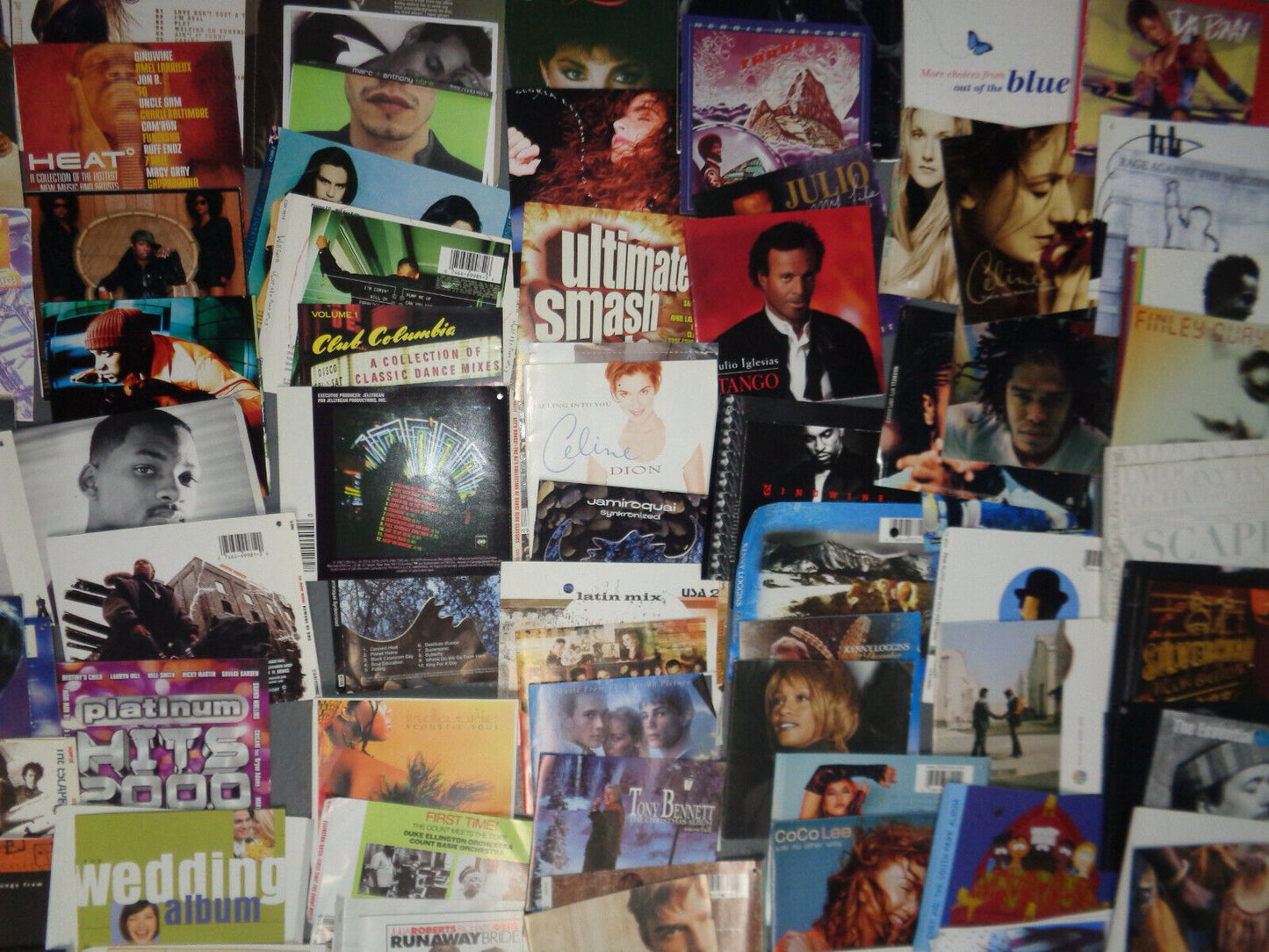 300 CD inserts, booklets - R&B, latin, rock, pop, jazz, etc.