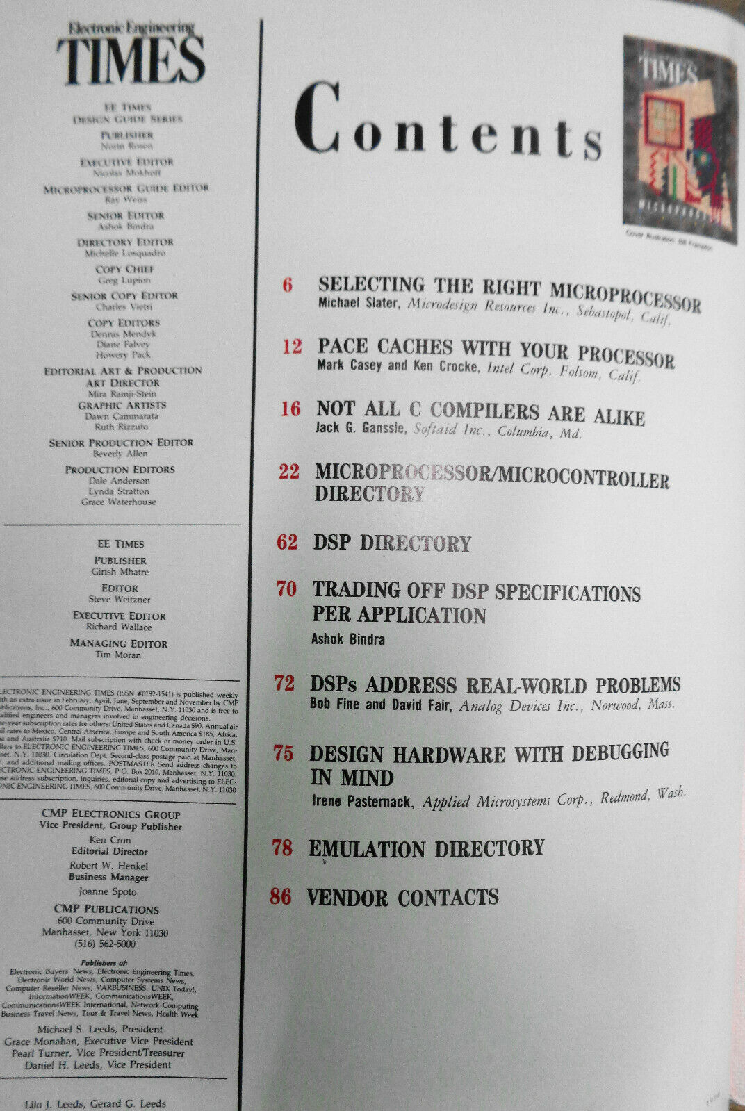 Electronic Engineering Times - Special Issue, Microprocessor Design Guide, 1990