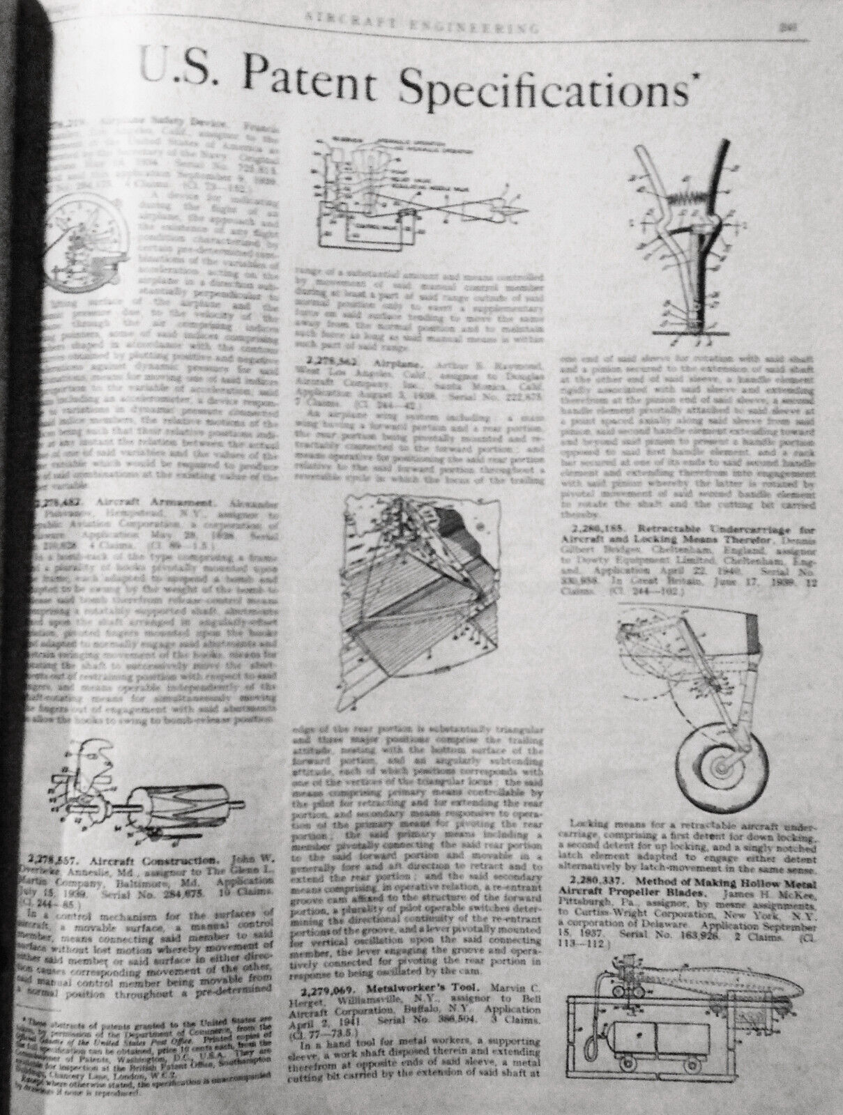 1942 Aircraft Engineering magazine - six issues - April to November