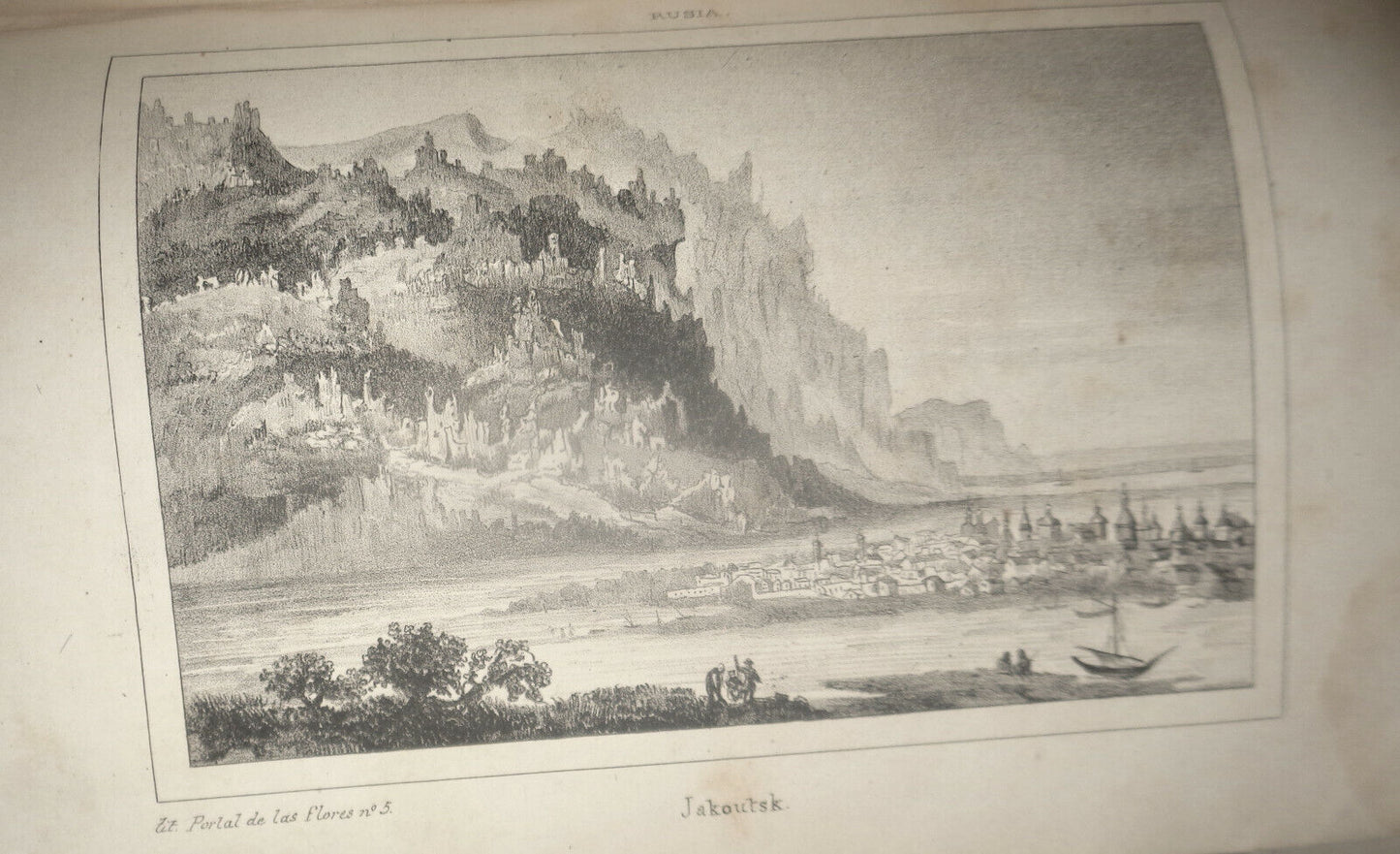 1840 Russia - Jakoutsk - engraving. El universo pintoresco - M. Chopin