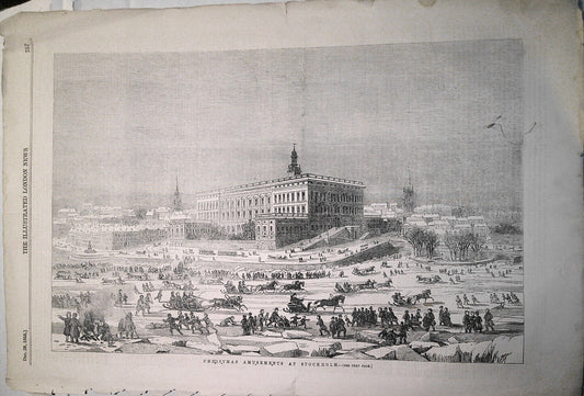 Christmas Amusements at Stockholm -  Illustrated London News, Dec. 29, 1855