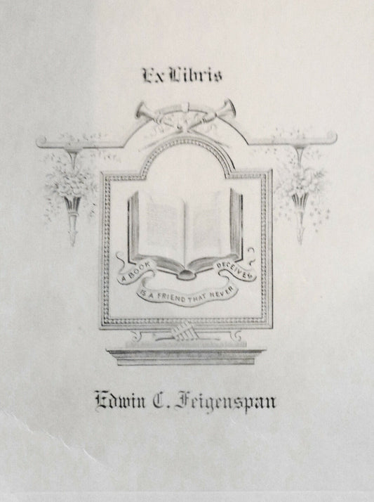 Edwin C. Feigenspan Ex Libris Bookplate