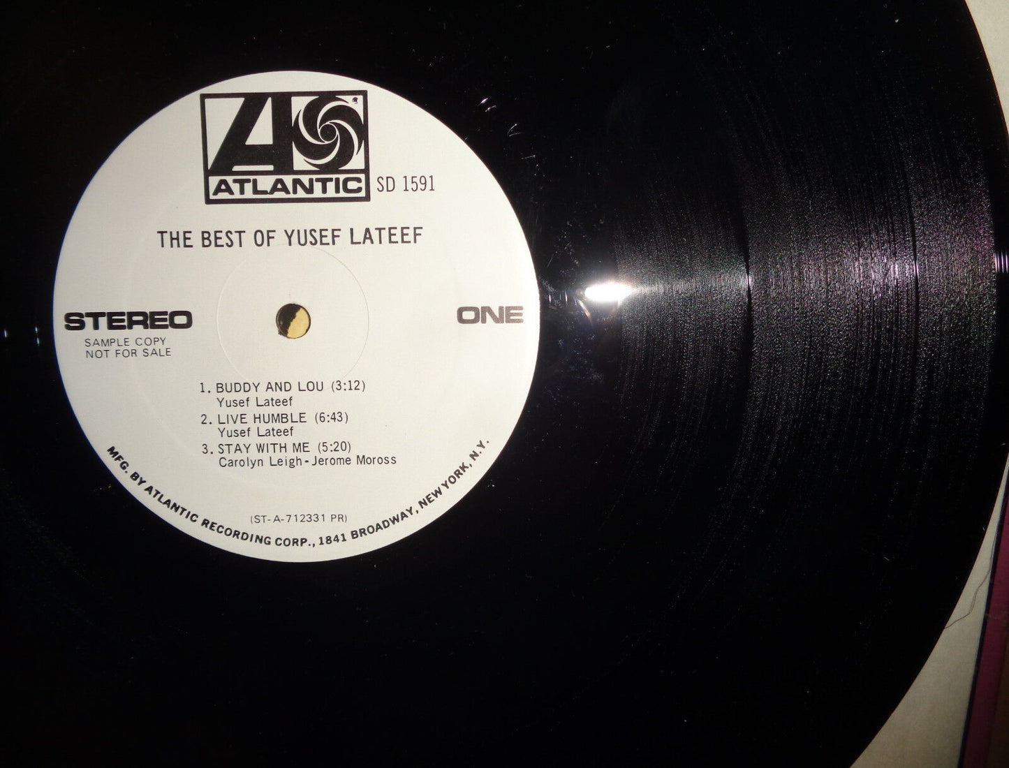 THE BEST OF YUSEF LATEEF - LP - WHITE LABEL PROMO - ATLANTIC, 1971. SD 1591