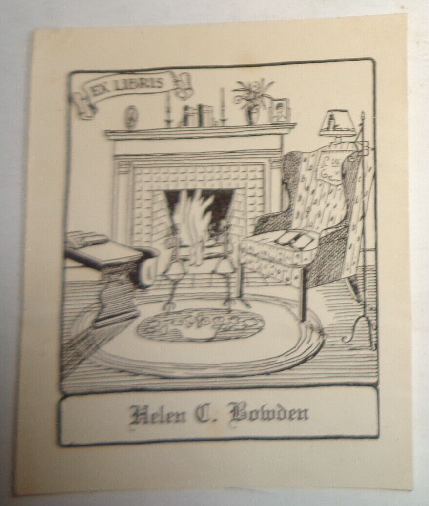 Helen C. Bowden Ex Libris Bookplate