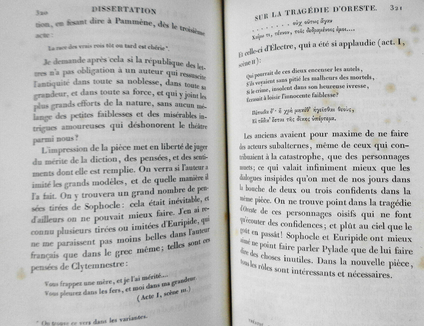 1829  - OEUVRES COMPLETES DE VOLTAIRE, TOME VI : THEATRE, TOME IV.