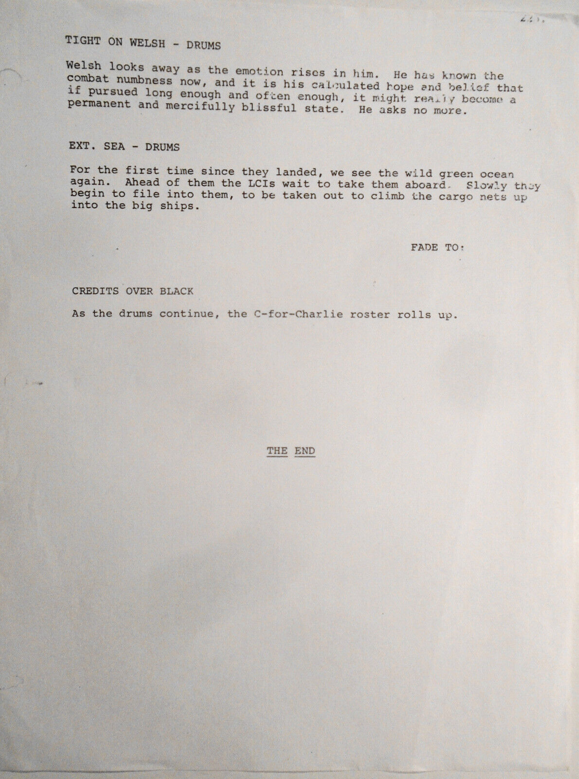 Terrence Malick - the Thin Red Line Screenplay - First Draft 1989. Very Rare