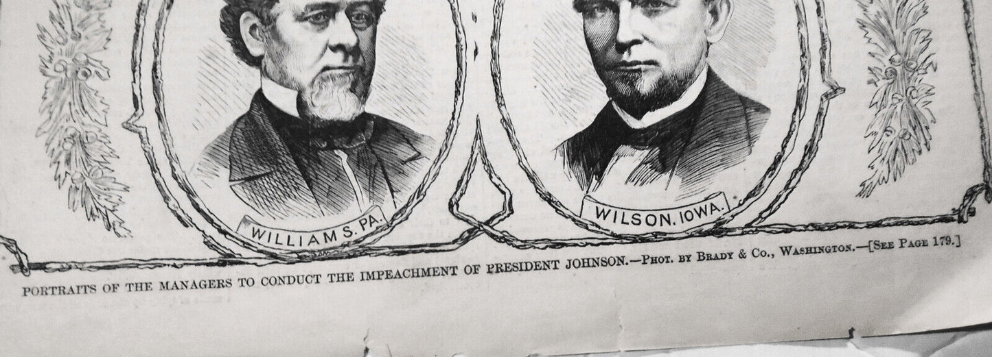 Portraits of Managers to Conduct Impeachment of President Johnson - Brady, 1868