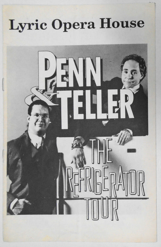 Penn & Teller: The Refrigerator Tour - Programme - 1990