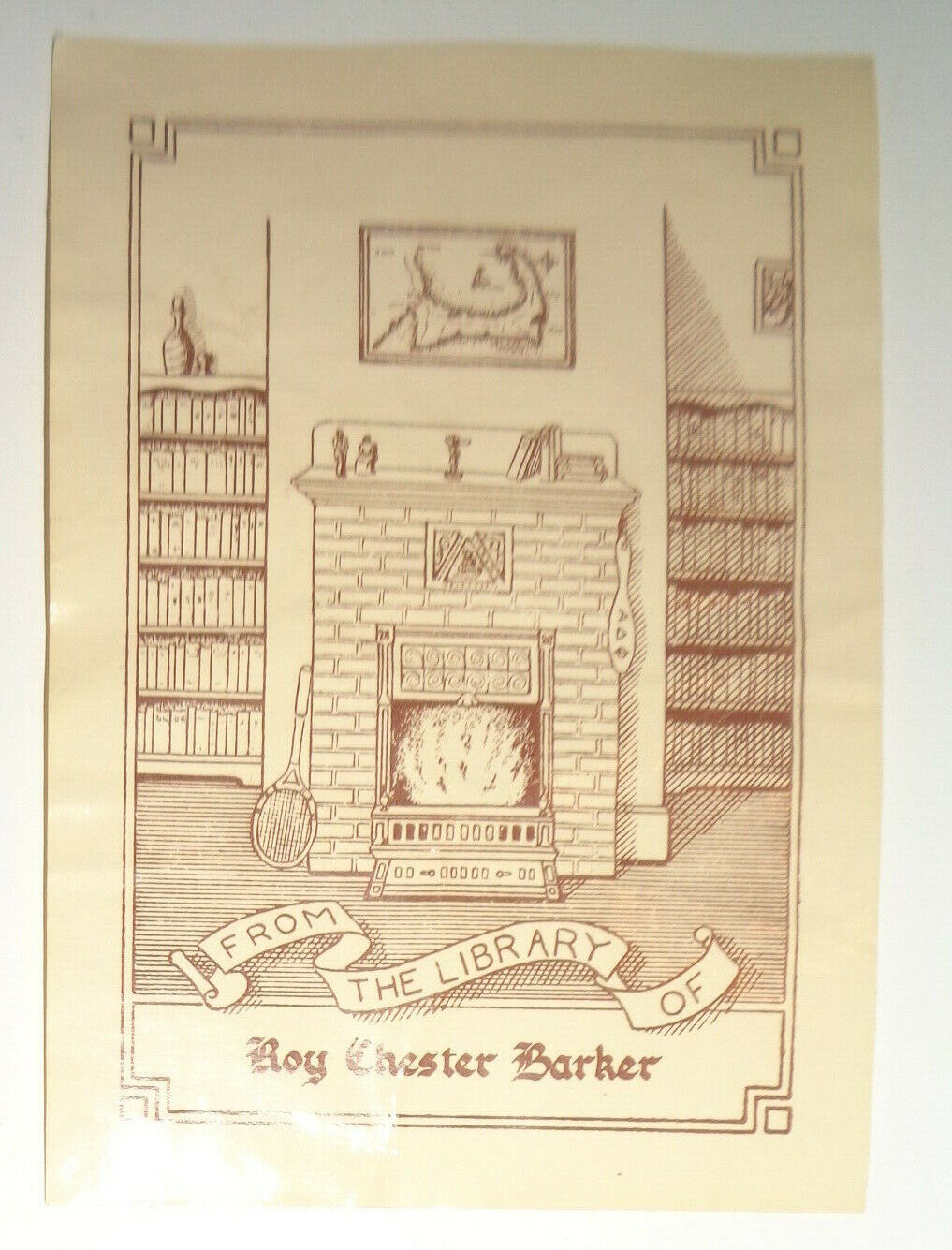 Roy Chester Barker - Ex Libris Bookplate