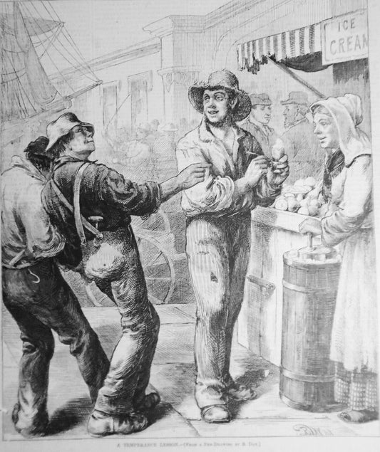 A Temperance Lesson (From A Pen-drawing By B. Day) - Harper's Weekly, 1875