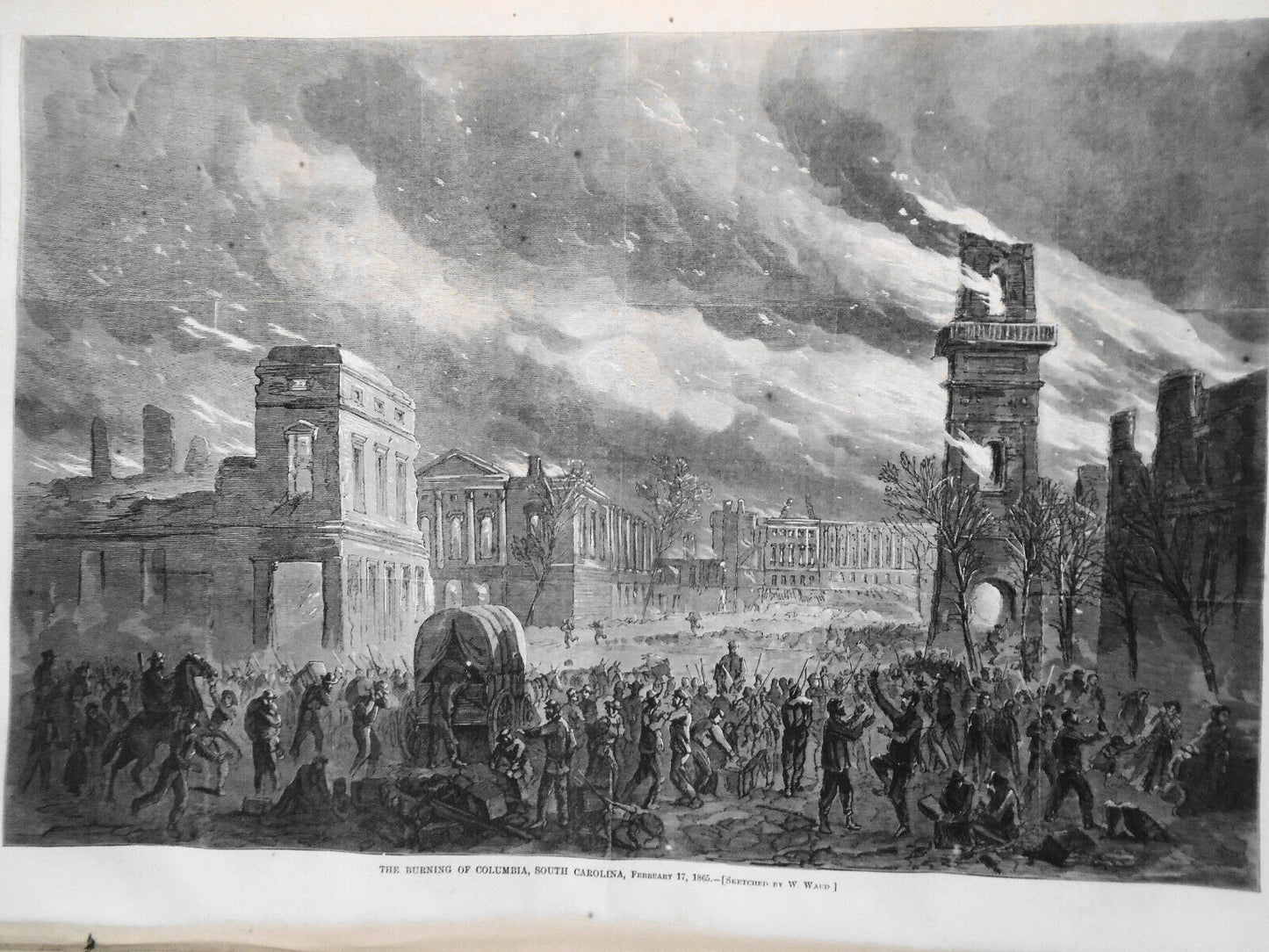Harper's Weekly April 8, 1865 Original Complete issue. Burning of Columbia, SC..
