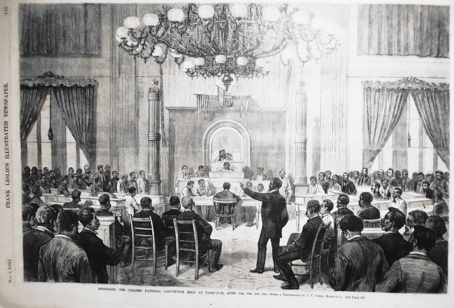 Tennessee - The Colored National Convention Held at Nashville, Leslie's 5/6/1876