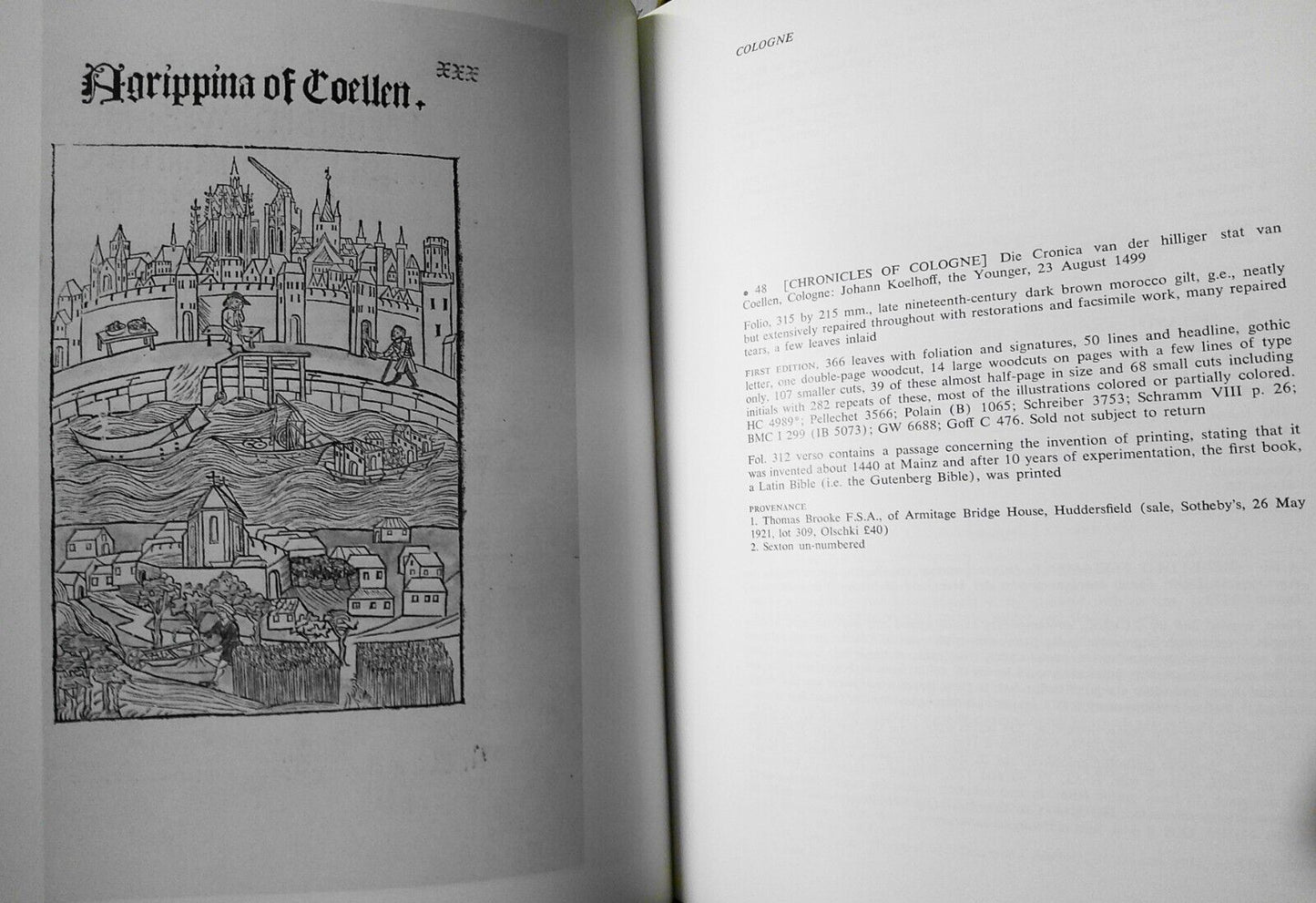 Fifteenth Century Books Illustrating the Spread of Printing. Christie's 1981