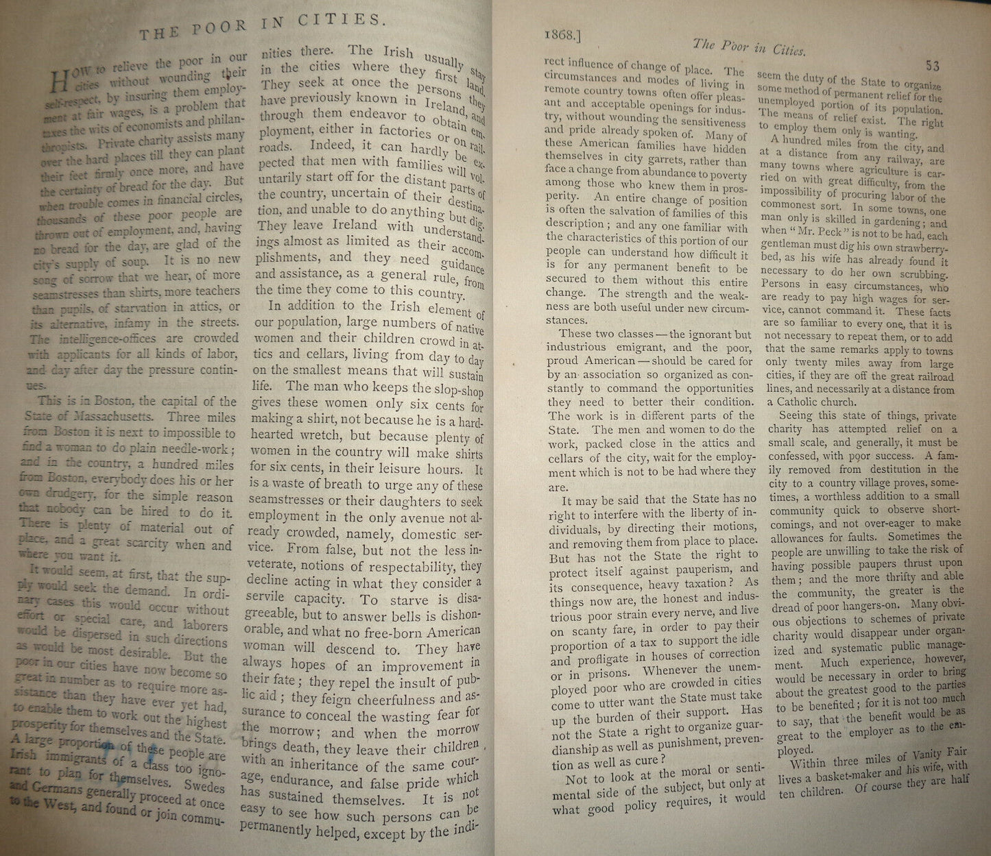 1868 Atlantic Monthly Volume 22 - Notre Dame, Hudson River, Hawthorne, the poor