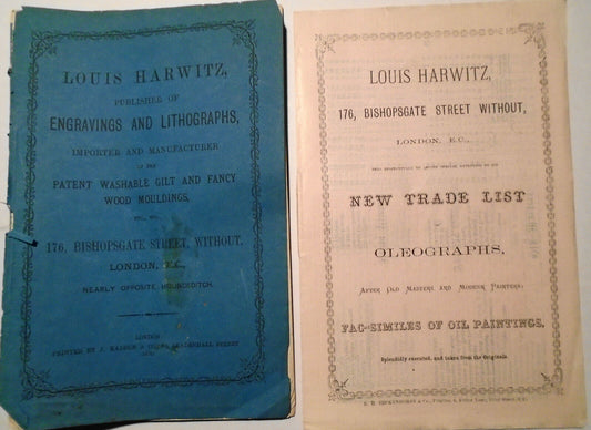 1870 Louis Harwitz, Publisher of Engravings & Lithographs - 2 Catalogs & Prices