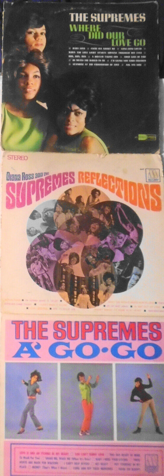 Diana Ross & The Supremes - Lot of 3 vinyl LP vintage Motown record albums