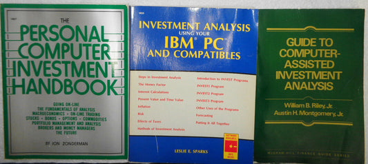 Lot of 3 vintage Personal Computer investing books