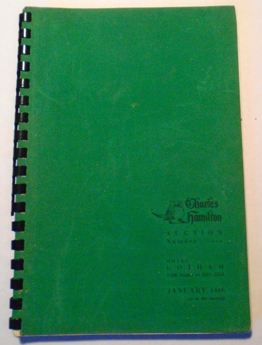 Charles Hamilton - Auction No. Six, 1963 Catalog with prices realized list