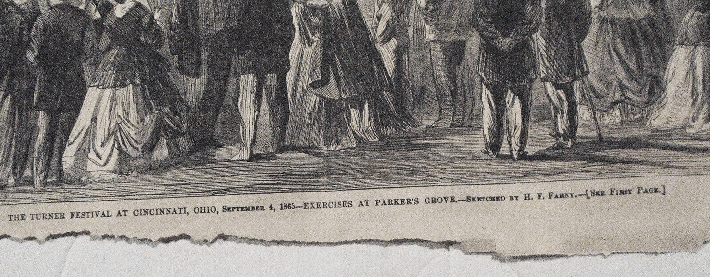 The Turner festival at Cincinnati Ohio September 4, 1865 - exercises at Parker's