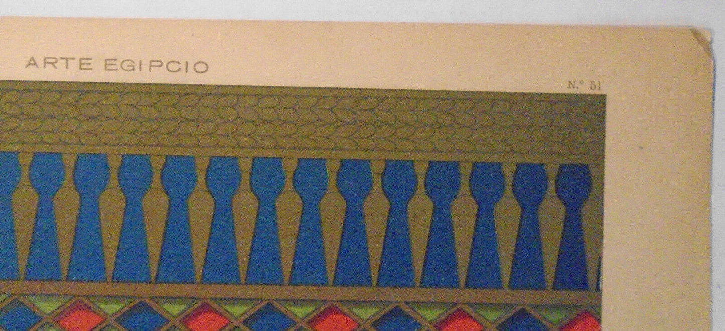 Arte Egipcio : Motivo de Ornamentacion sacado de un brazalete esmaltado - 1890