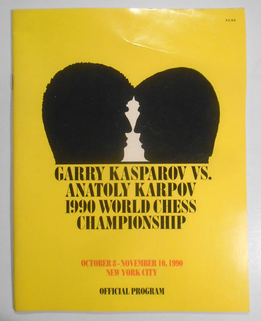 1990 World Chess Championship New York City Official Program: Kasparov vs Karpov
