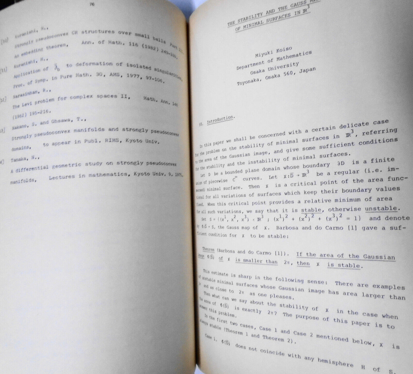 Lecture Notes in Mathematics Ser.: Differential Geometry of Submanifolds : 1984