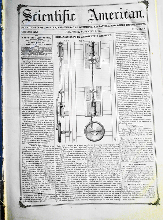 Scientific American, November 3, 1855. Original complete issue.