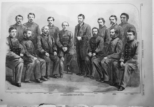 Lieutenant-General Grant and Staff, in Harper's Weekly, July 15, 1865 - Original