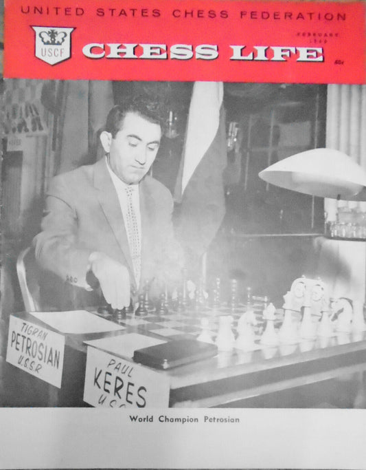 Chess Life, February 1966 -  Petrosian; Spassky-Tal match, Erevan 1965, etc..
