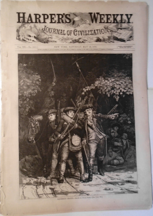 Harper's Weekly May 13, 1876.  Crowning Insult by Nast; The Indian Question; etc
