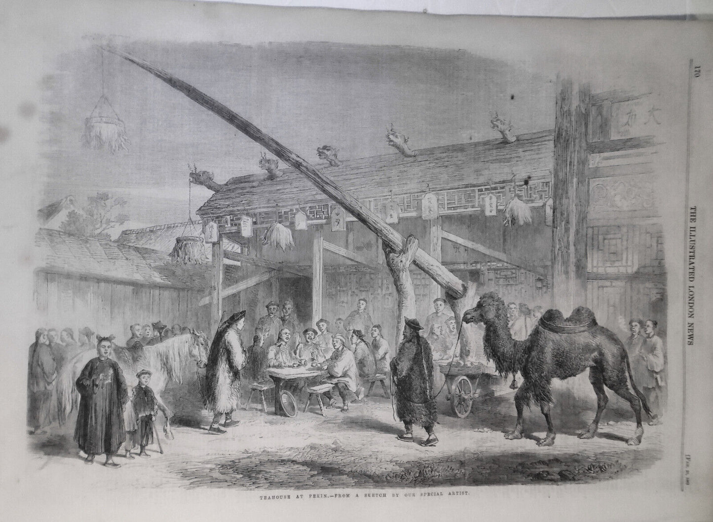 Tea-house at Pekin  - Illustrated London News, February 23, 1861