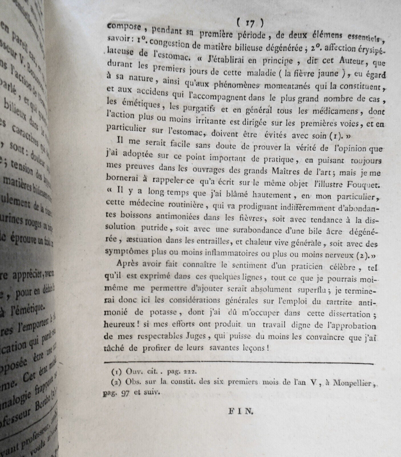 1807 Dissertation sur l'emploi  l'émétique... dans quelques...maladies aigues