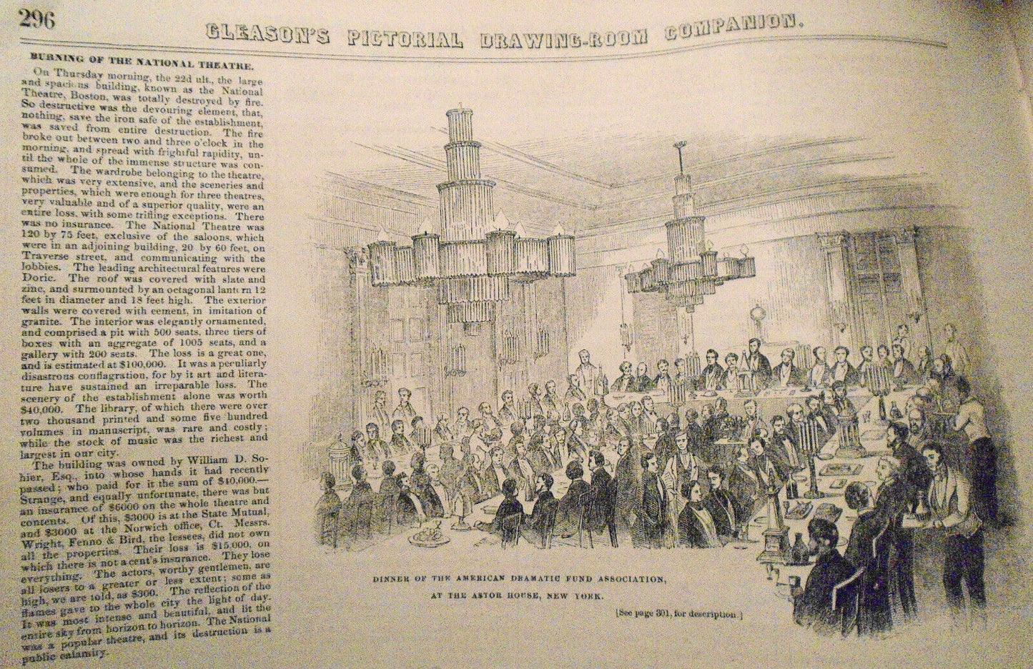Gleason's Pictorial - Complete Original Issue - May 8, 1852. Baltimore Cemetery.