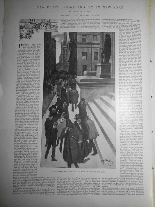 How People Come and Go in New York - Harper's Weekly, February 26, 1898 section