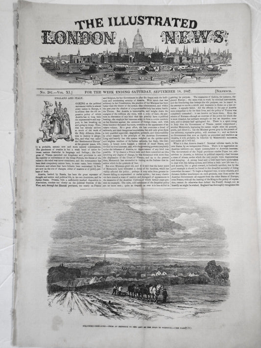 Illustrated London News, September 18, 1847 -  Shakespeare & Stratford Upon Avon