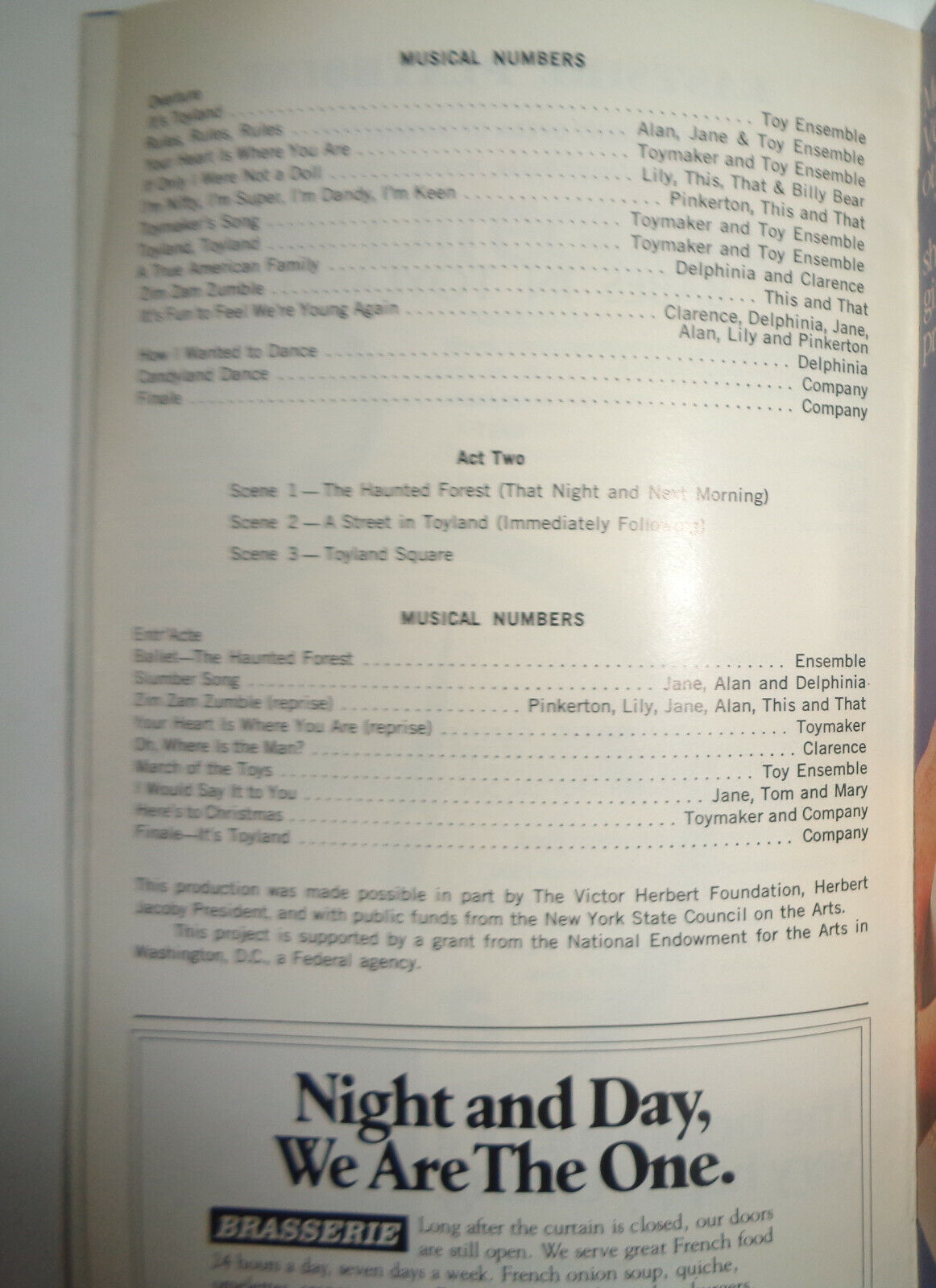BABES IN TOYLAND - SHOWBILL - EASTSIDE PLAYHOUSE, NYC, 1981