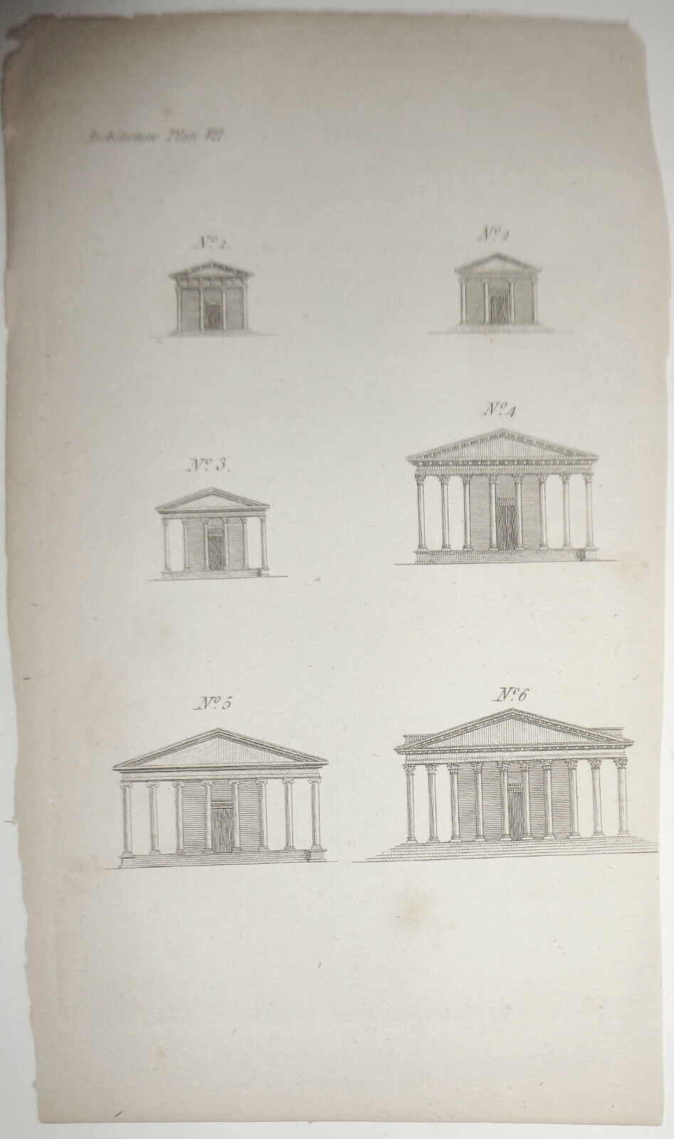 1786 Architecture Plate VII -  from The Artist's Repository