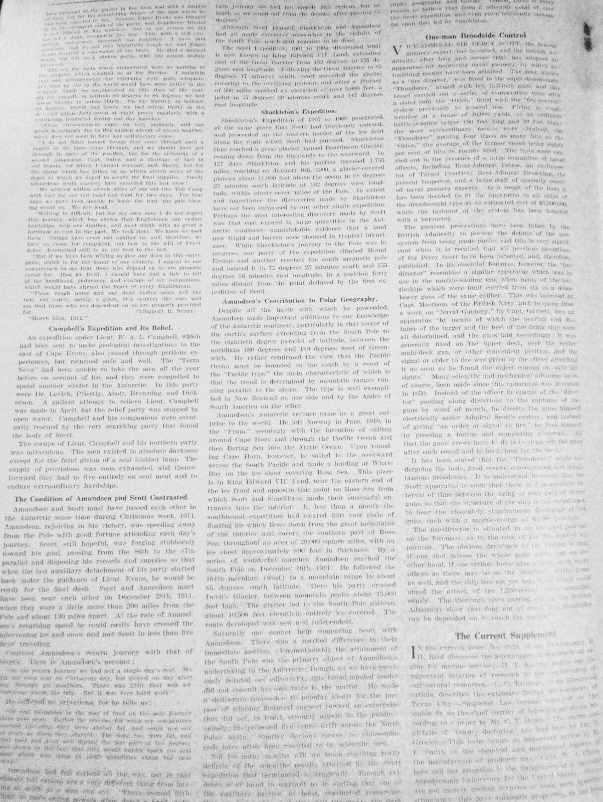 Scientific American - February 22, 1913 - Scott Expedition; Roosevelt ad; etc