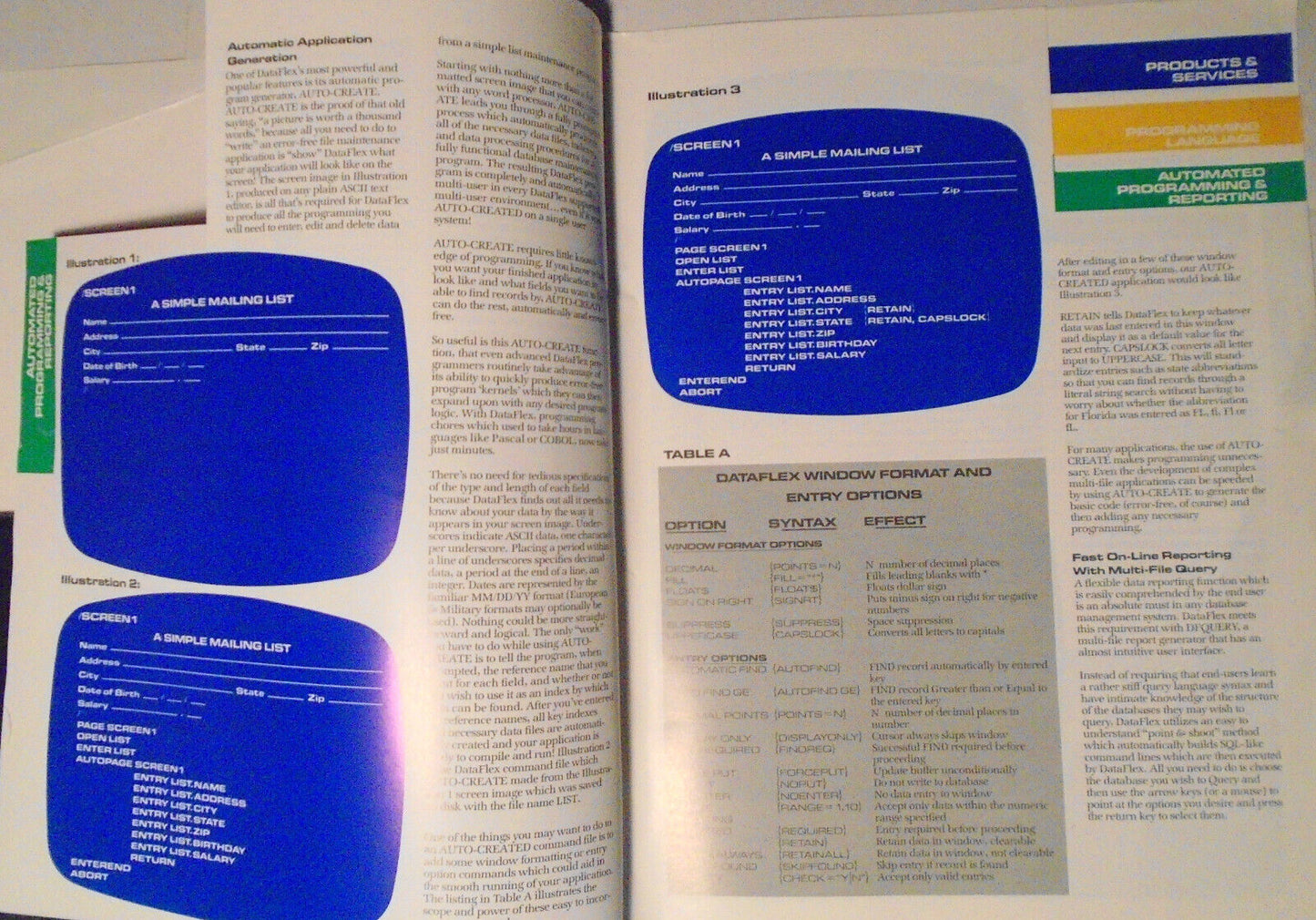 Dataflex Applications Development Database Press Kit - 1988