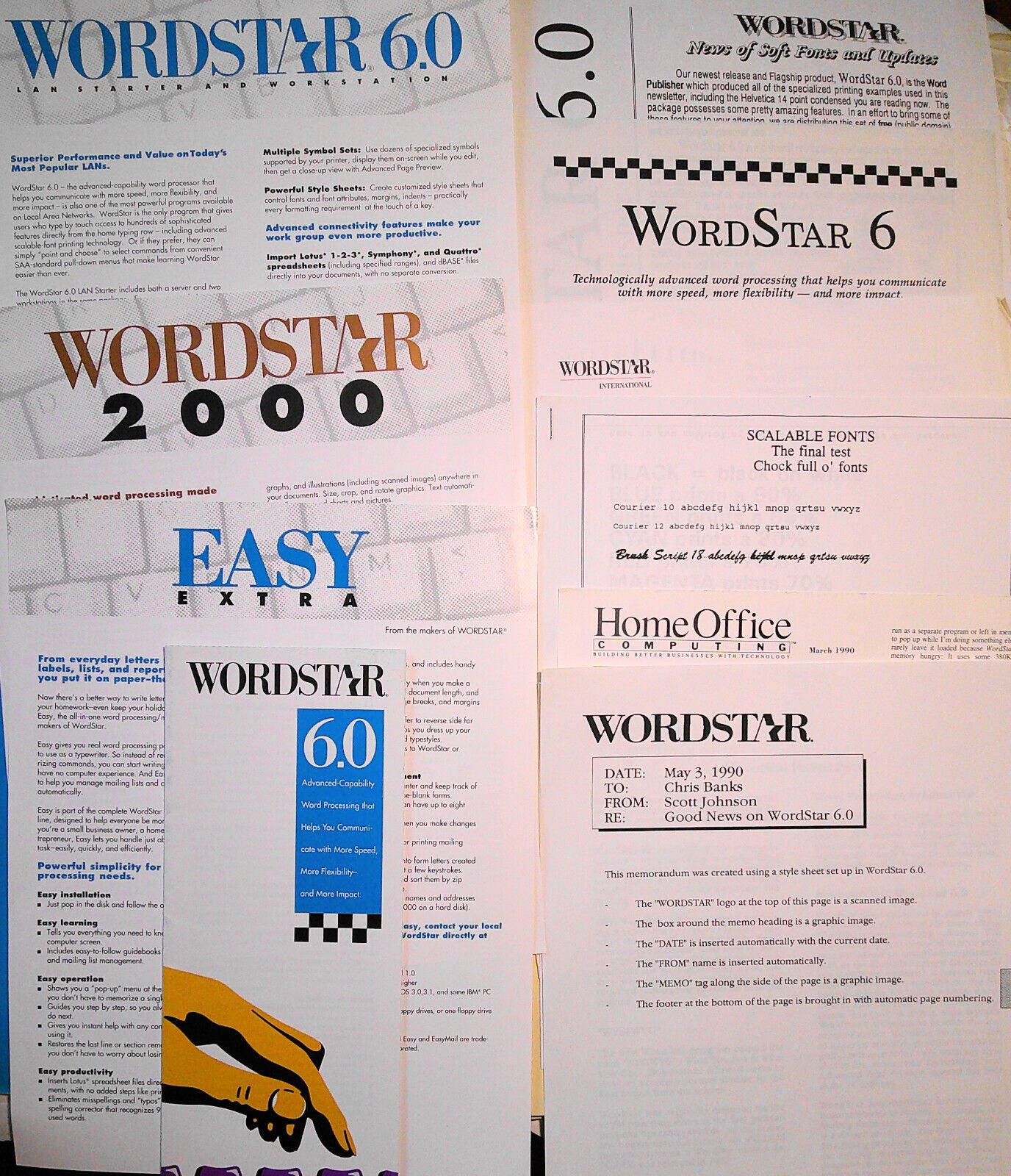 Wordstar Press Kit, 1990 - Brochure and promo literature