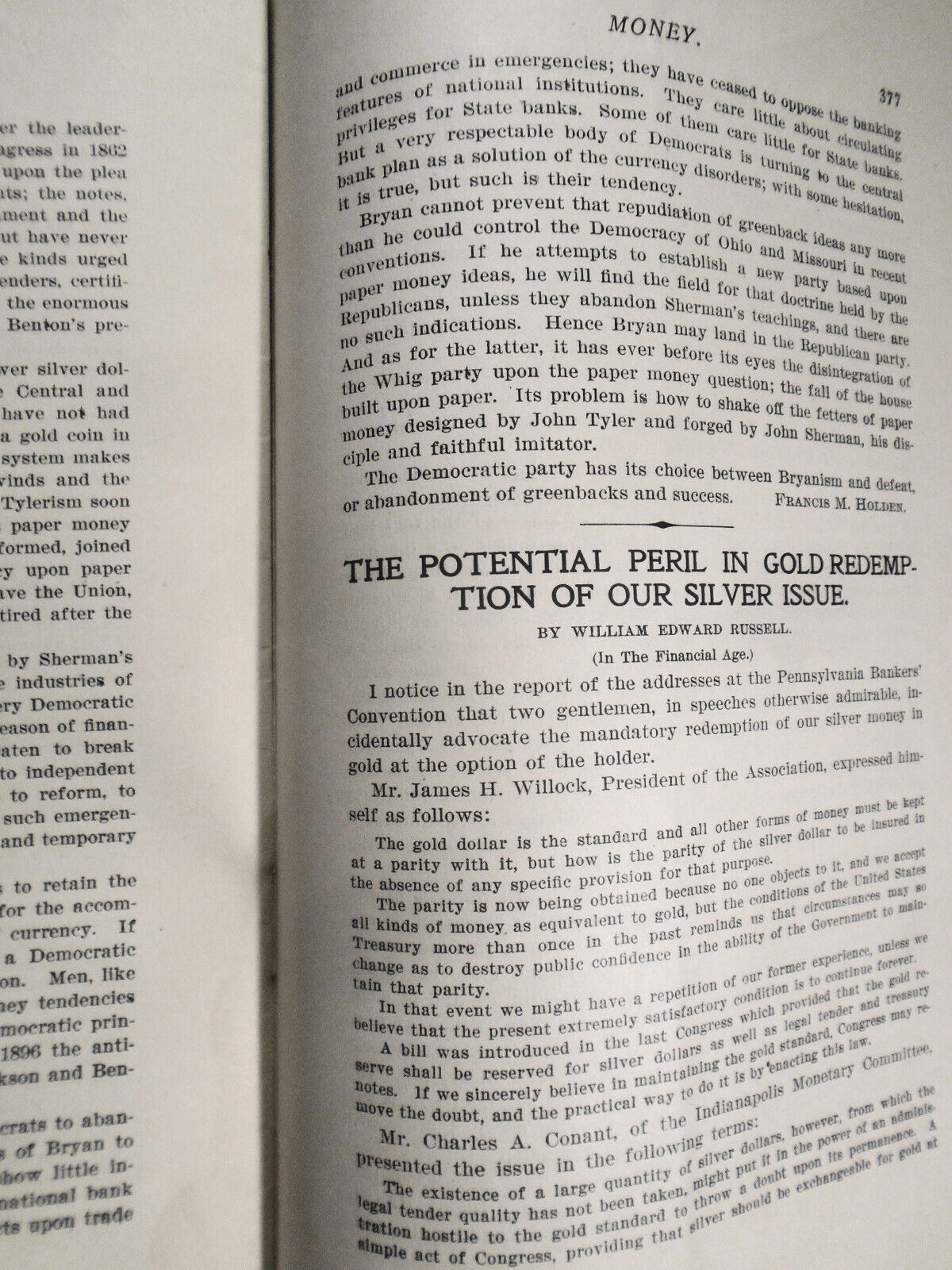 Money Magazine, June 1901. Greenbacks and Sub-Treasury vs. the Central Bank, etc