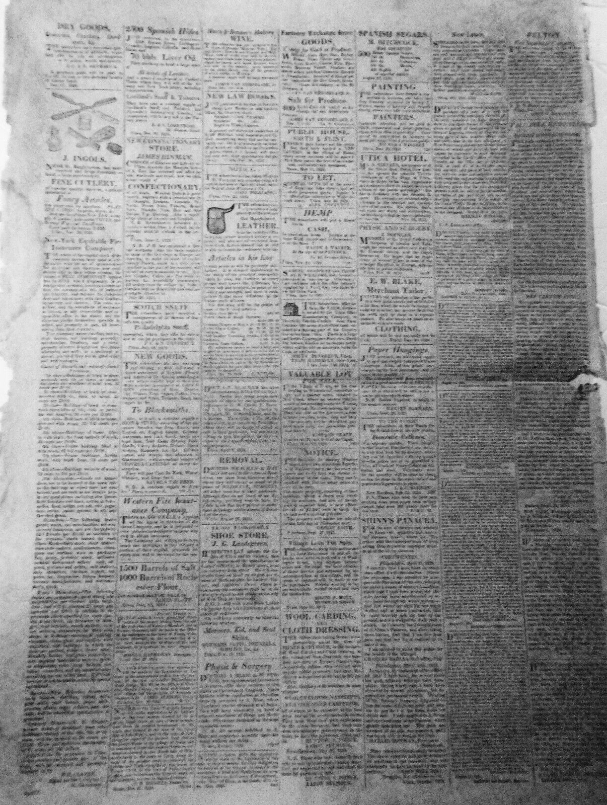 Utica Sentinel, January 18, 1825. General Lafayette Act in Congress & response..