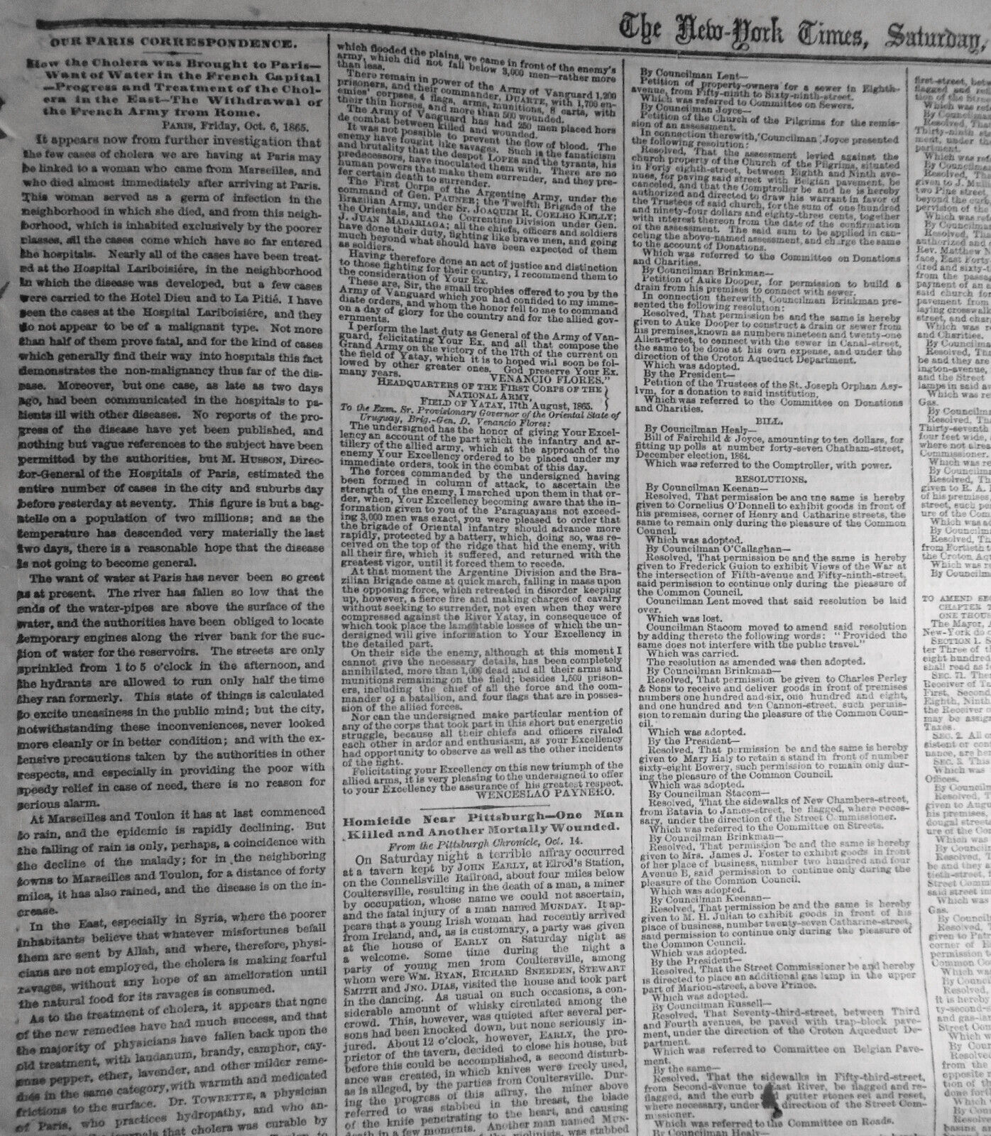 The New York Times, October 21, 1865 - Speeches at Cooper Union: Horace Greeley