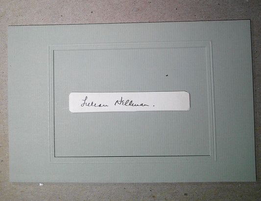 Lillian Hellman, playwright, SIGNED - clipped signature