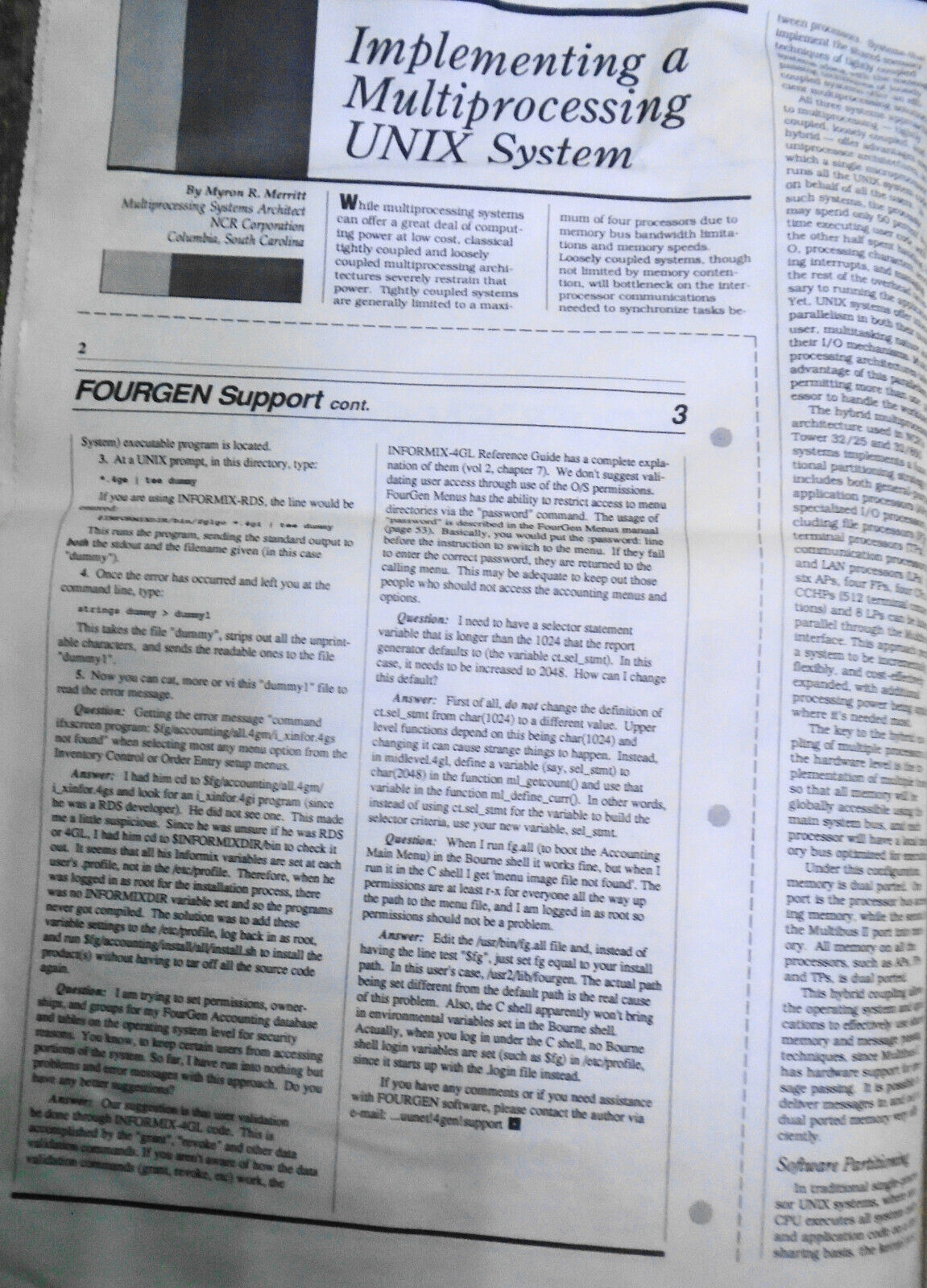 UNIX Journal : Special edition, UniForum 1990 - On-line transaction processing..