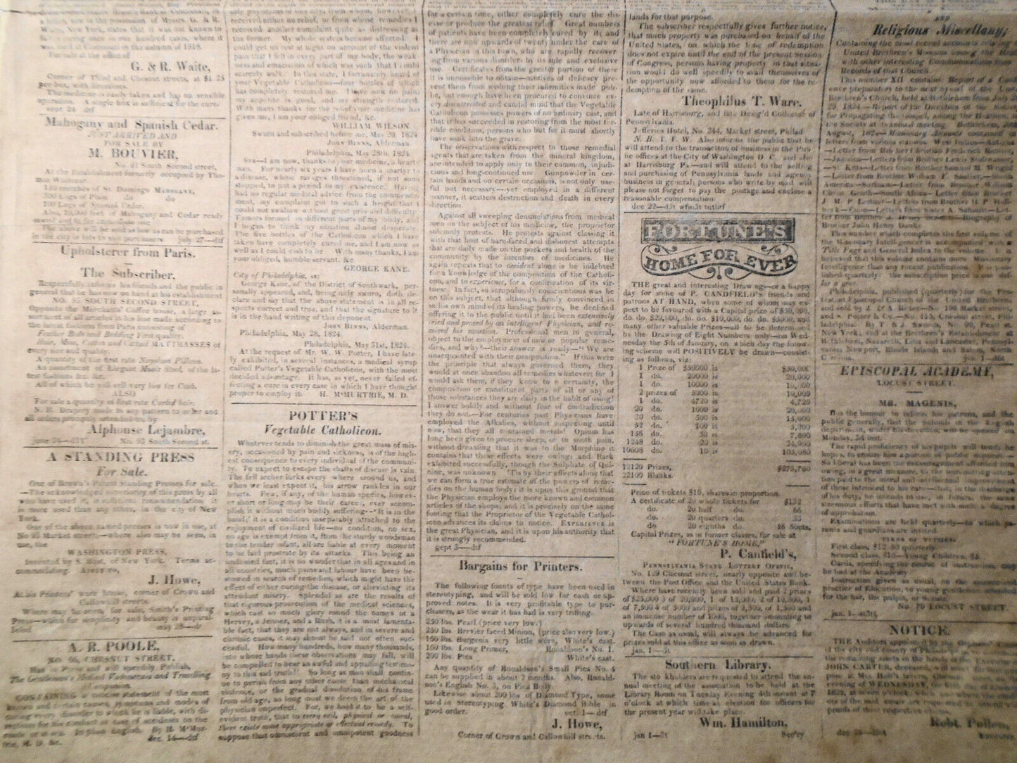 The Democratic Press, Philadelphia, January 4, 1825