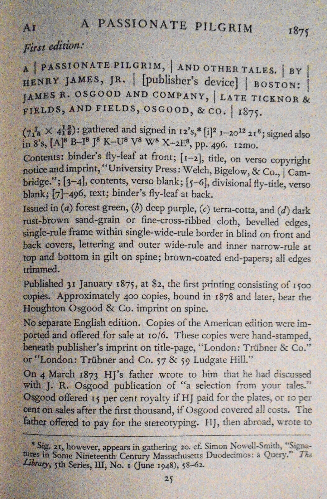 A Bibliography of Henry James by Leon Edel & Dan Laurence 1st edition 1957 HC/DJ