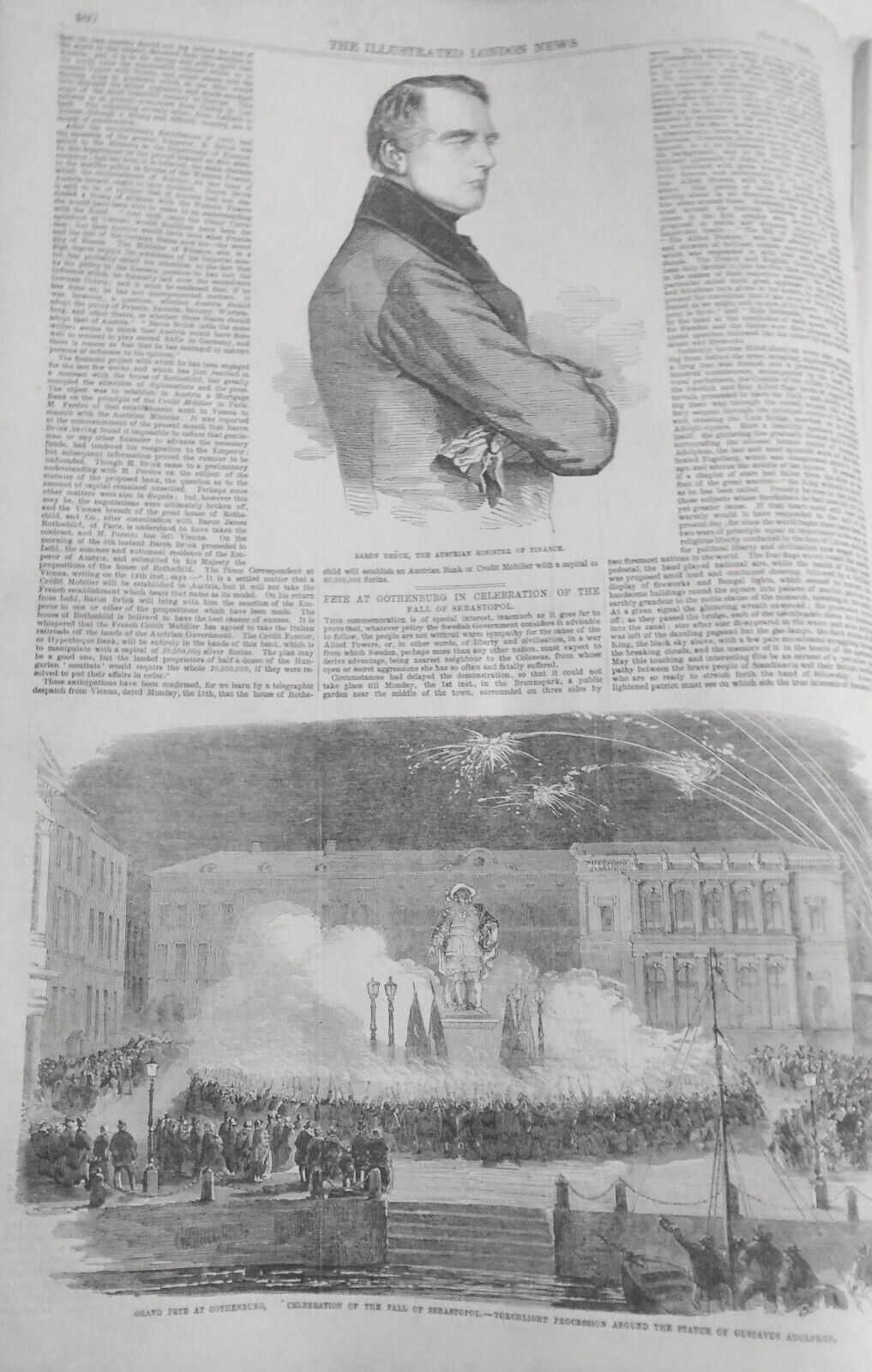 War in Sebastopol, etc - Illustrated London News October 20, 1855 original issue